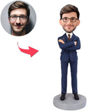 Businessman Custom Bobbleheads With Engraved Text