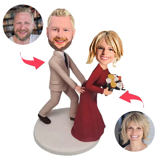Touch Butt Couple Custom Bobblehead