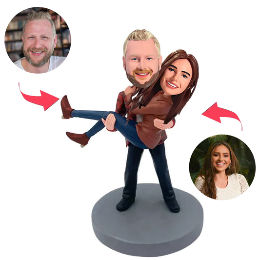 Princess Hug Couple Custom Bobblehead