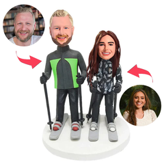Ski Suit Couple Custom Bobblehead