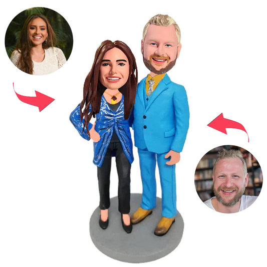 Cool Business Couple Custom Bobblehead