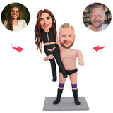 Lift Up Wife Custom Bobblehead With Engraved Text
