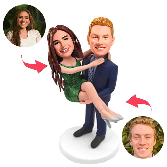 Man Hugging Wife Custom Bobblehead