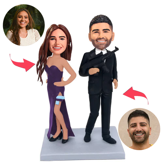 Shootout Couple Custom Bobblehead