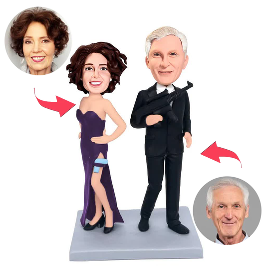Shootout Old Couple Custom Bobbleheads