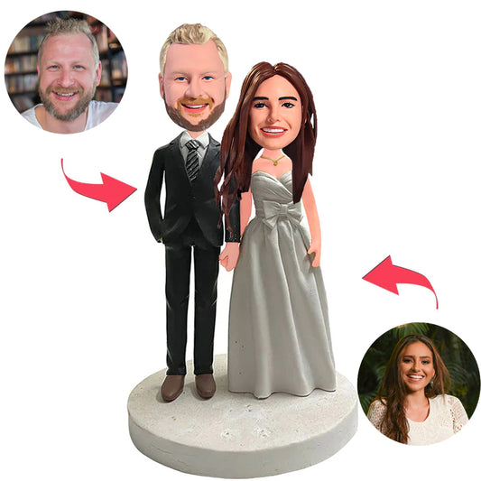 Happy Wedding Couple Custom Bobblehead