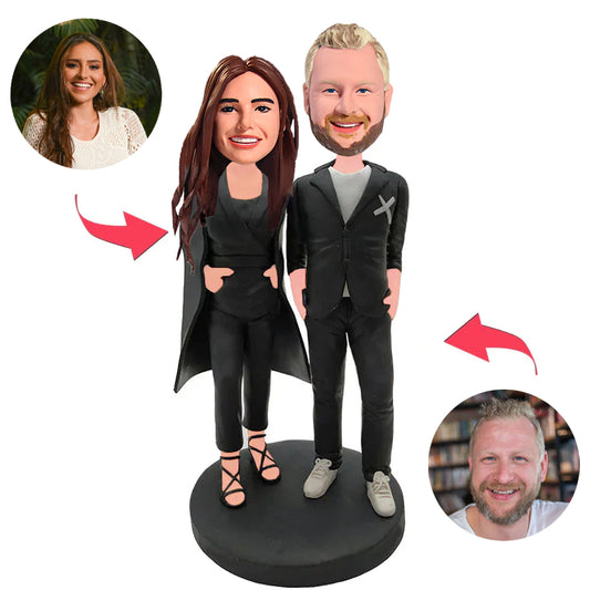 Couple in Black Dress Custom Bobblehead