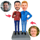 Happy Brother Custom Bobblehead With Engraved Text