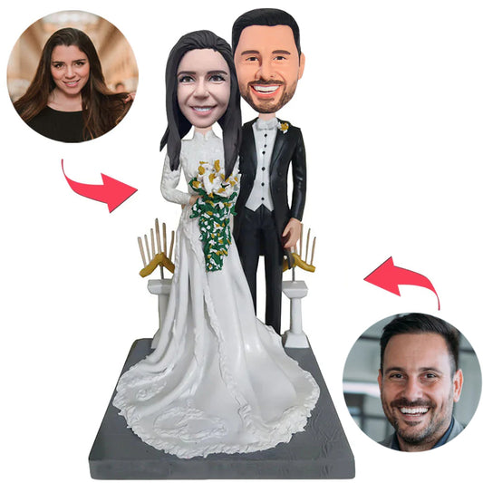 Wedding Ceremony Couple Custom Bobblehead