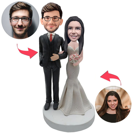 Custom Bobbleheads Happy Wedding Couple