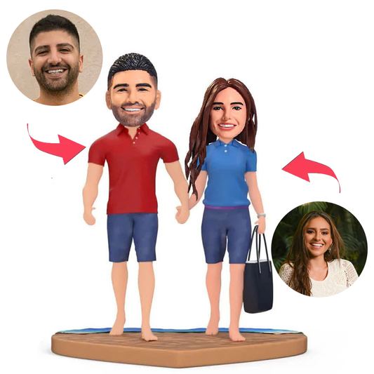 Couple on The Beach Custom Bobblehead