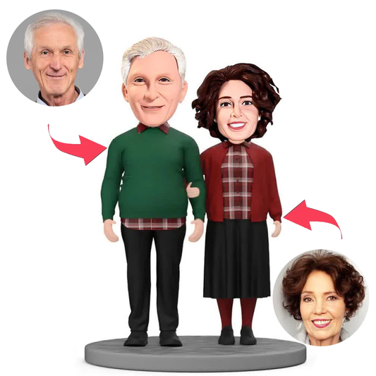 Slightly Plump Couple Custom Bobblehead