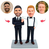 Groomsmen And Bridegroom Custom Bobblehead With Engraved Text