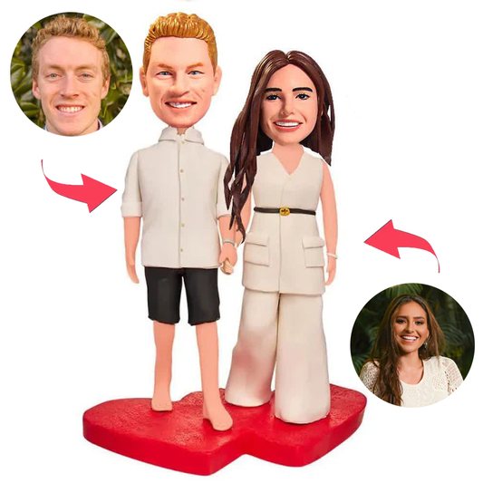 Hand in Hand Couple Custom Bobblehead