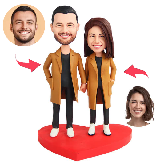 Windbreaker Clothes Casual Couple Custom Bobbleheads