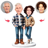 Elderly Couple in Sweaters Custom Bobbleheads