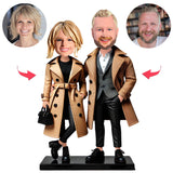 Man Hugging Woman Couple Custom Bobbleheads