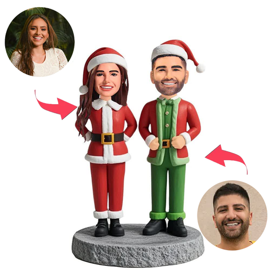 Christmas Gifts Happy Christmas Couple Custom Bobbleheads