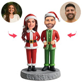 Christmas Gifts Happy Christmas Couple Custom Bobbleheads