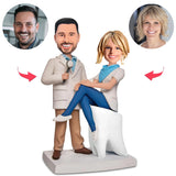 Dentist And Patient Couple Custom Bobbleheads