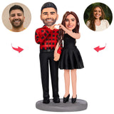 Couple Heart Hands Happy Couple Custom Bobbleheads