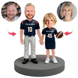 Houston Texans Football Couple Player Custom Bobbleheads