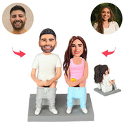 Couple Squatting on the Toilet Custom Bobbleheads