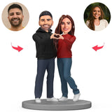 Couple Making Heart Shape Custom Bobbleheads