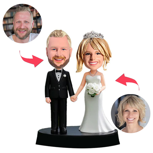 Blessed Wedding Couple Custom Bobbleheads