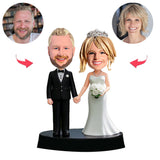 Blessed Wedding Couple Custom Bobbleheads
