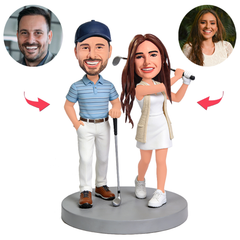 Leisurely Golf Couples Custom Bobbleheads