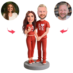 Red Outfits For Couples Custom Bobbleheads