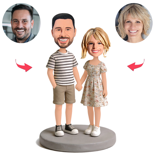 Simple Couple Custom Bobbleheads
