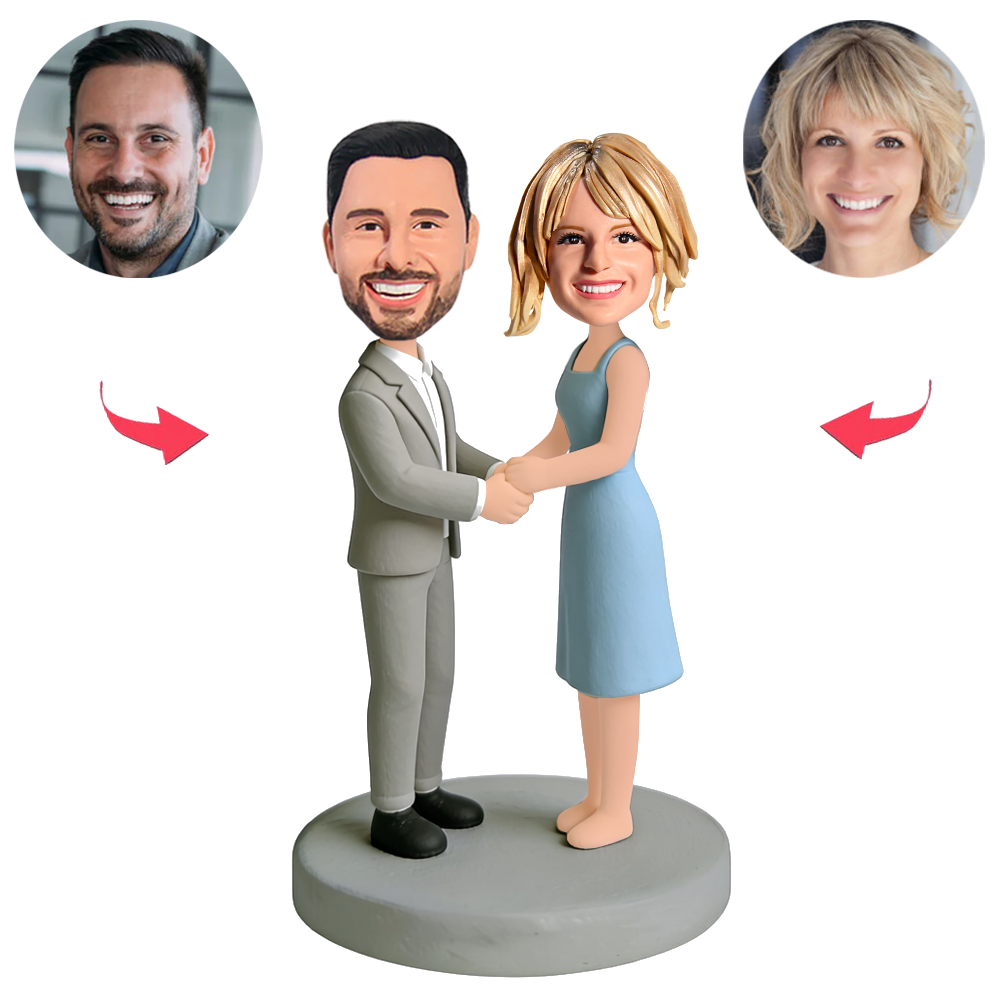 Lovers Holding Hands Custom Bobbleheads