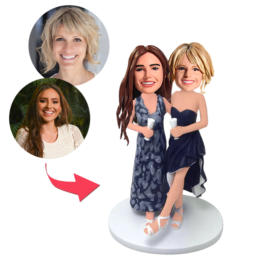 Couple in Evening Gowns Custom Bobbleheads