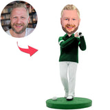 Man Playing Golf Custom Bobbleheads Add Text