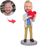 Love Heart Man Custom Bobbleheads Add Text