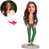 Sexy Woman Open Clothes Custom Bobbleheads Add Text