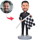 Racer Referee Custom Bobbleheads Add Text