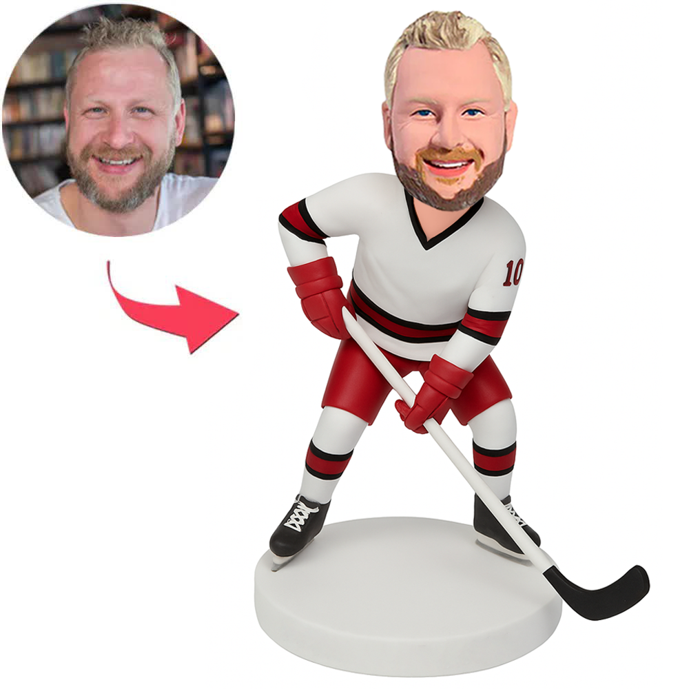 Male Ice Hockey Player Number 10 Custom Bobbleheads