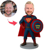Super Dad with Shield Custom Bobbleheads