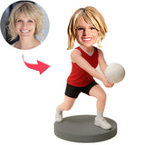 Woman Playing Volleyball Custom Bobbleheads