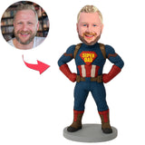 Super Dad Captain America Custom Bobbleheads