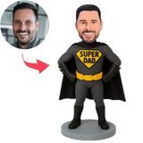 Black Suit Super Dad Batman Custom Bobbleheads