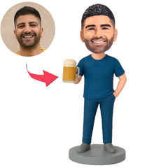 Man Holding Beer Mug Custom Bobbleheads