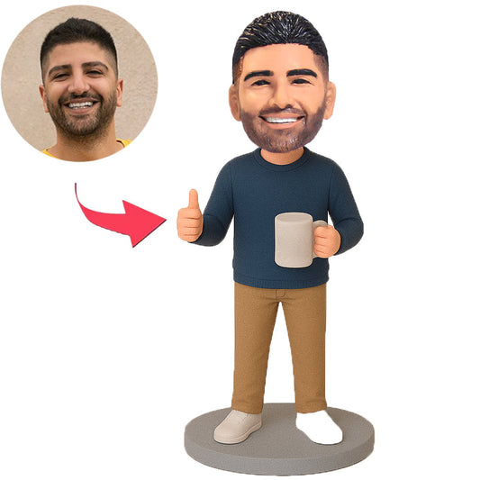 Casual Man Thumbs Up Custom Bobbleheads
