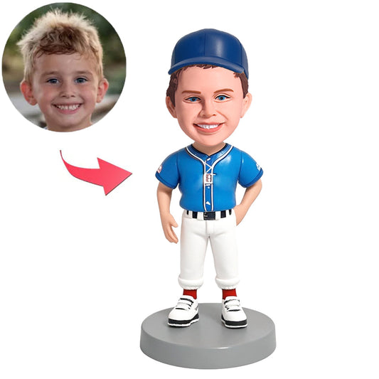 White Pants Kid Baseball Player Custom Bobbleheads