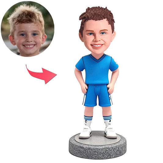 Blue Suit Clothes Kid Custom Bobbleheads