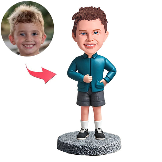 Boy with Hands on Waist Custom Bobbleheads