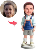 Kid Wearing Overalls Custom Bobbleheads